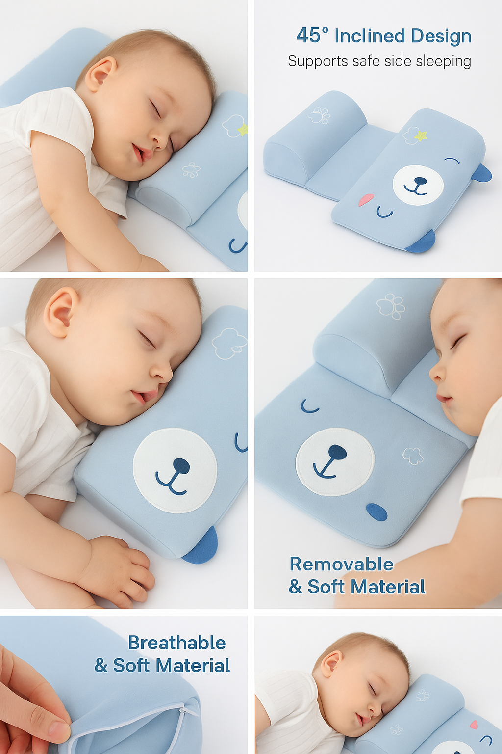 Baby Side Sleeping Pillow – Safe & Comfy Sleep